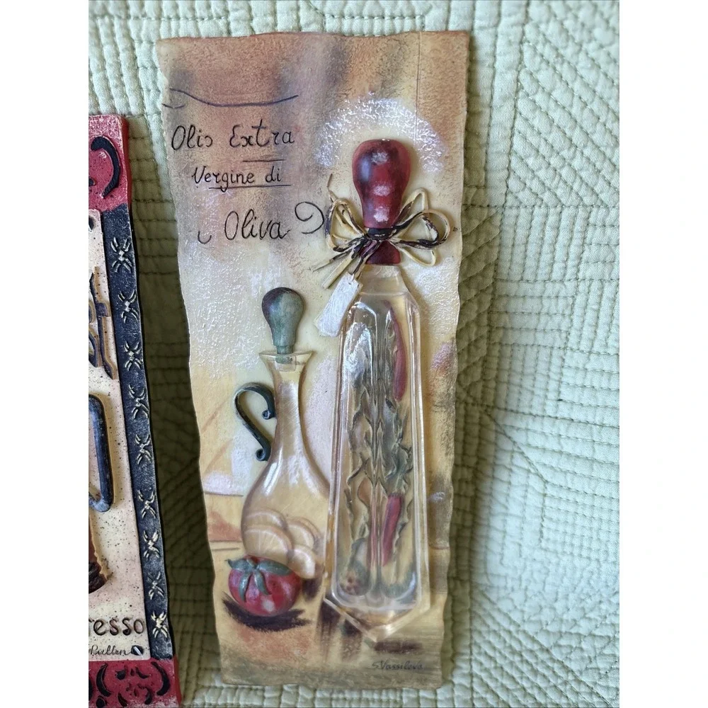 Kitchen Decor Set Of 2 Vintage 3D Wall Plaques By Gm Pullen 9